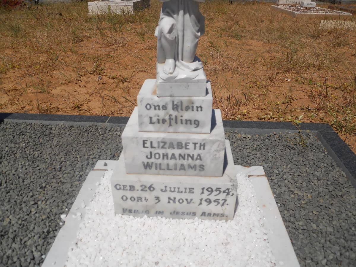 WILLIAMS Elizabeth Johanna 1954-1957
