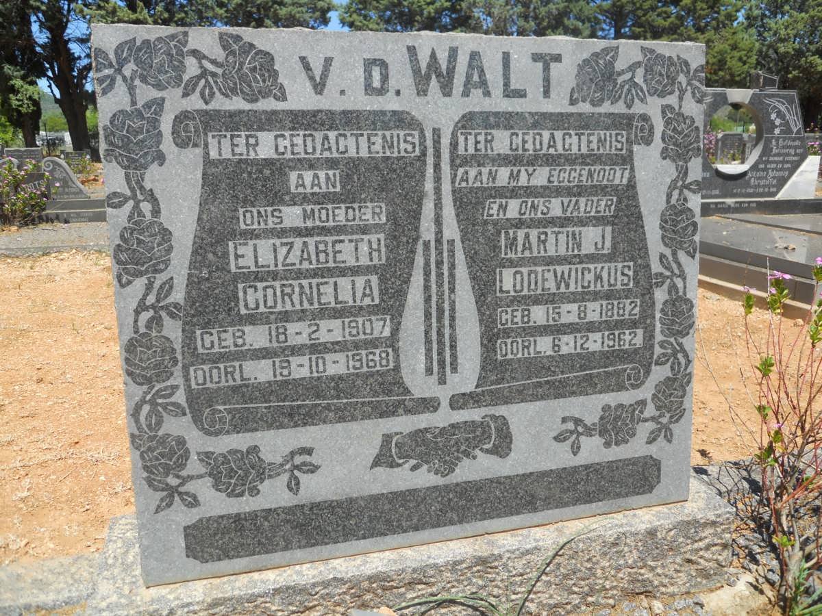 WALT Martin J. Lodewickus, v.d. 1882-1962 &amp; Elizabeth Cornelia 1907-1968