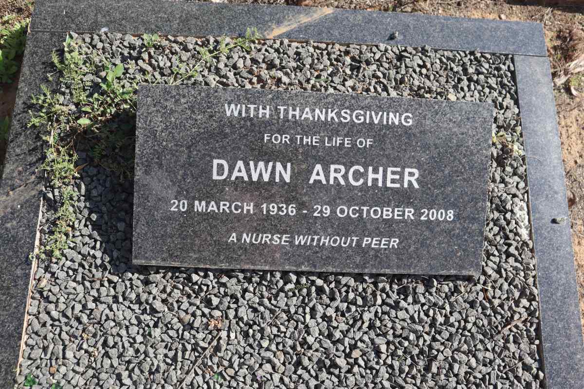 ARCHER Dawn 1936-2008