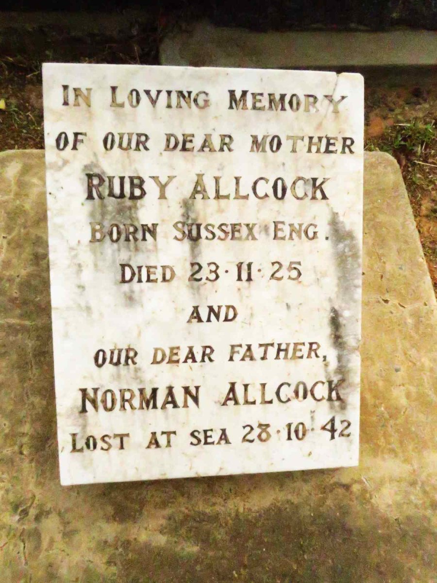 ALLCOCK Norman -1942 & Ruby -1925