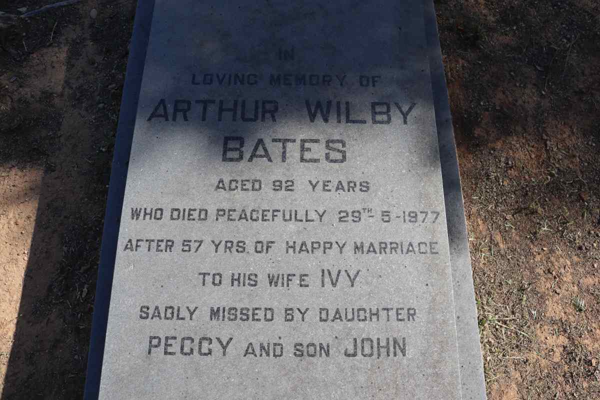 BATES Arthur Wilby -1977