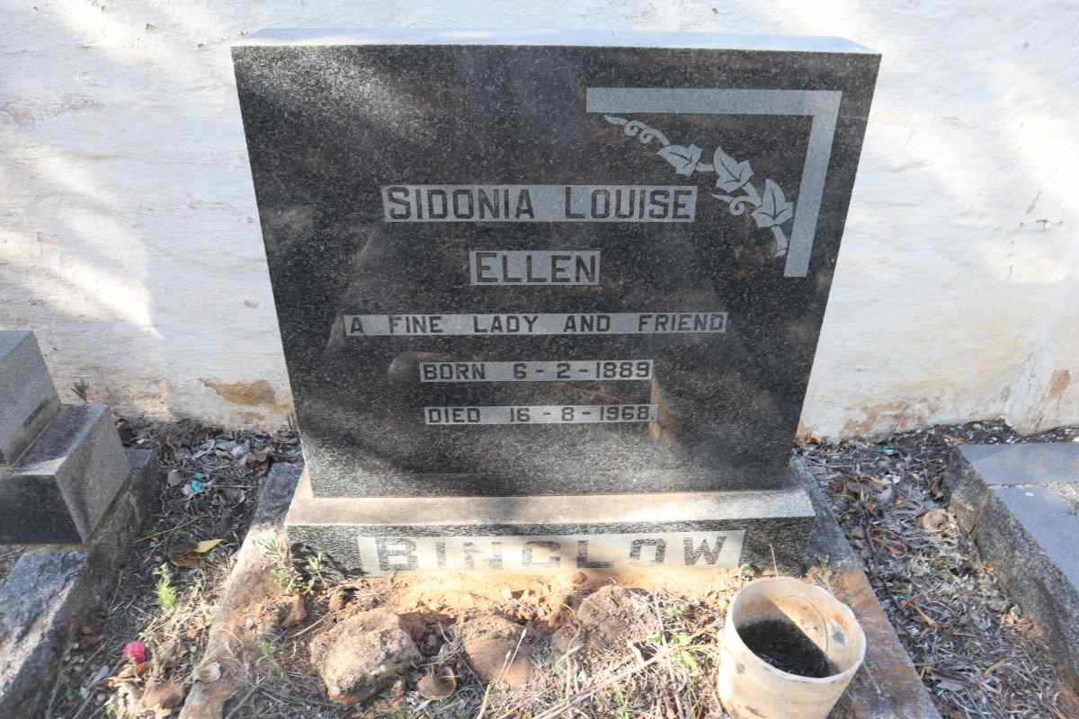 BINGLOW Sidonia Louise Ellen 1889-1968