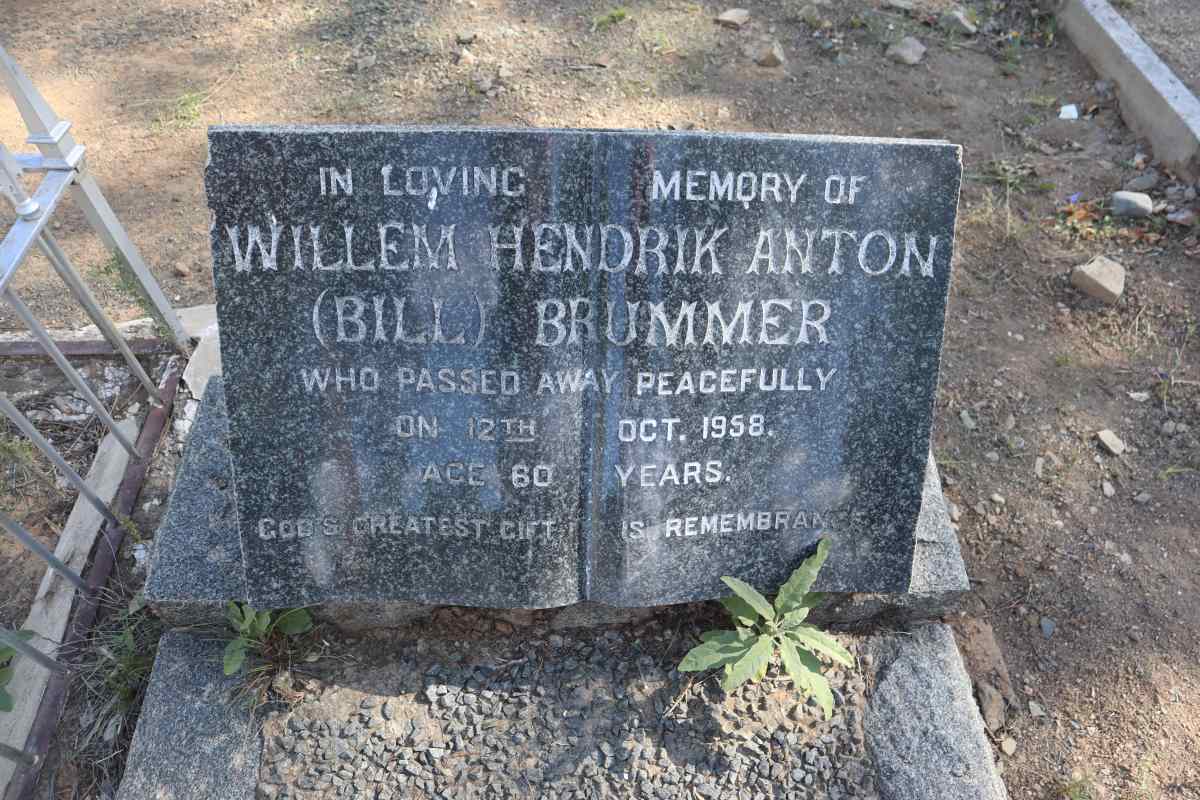 BRUMMER Willem Hendrik Anton -1958