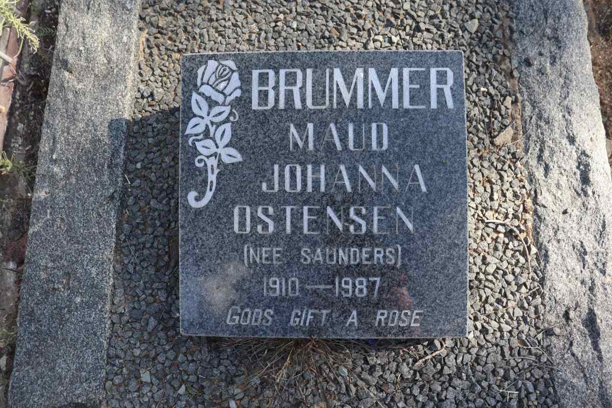 BRUMMER Maud Johanna Ostensen nee SAUNDERS 1910-1987