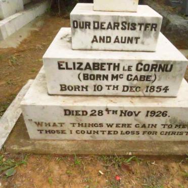 CORNU Elizabeth, le nee MCCABE 1854-1926