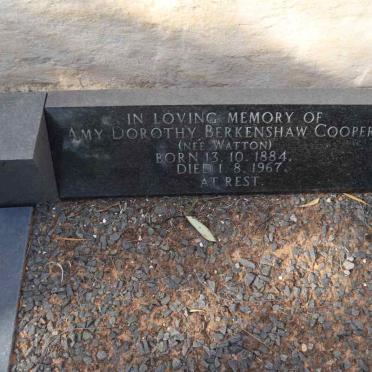 COOPER Amy Dorothy Berkenshaw nee WATTON 1884-1967
