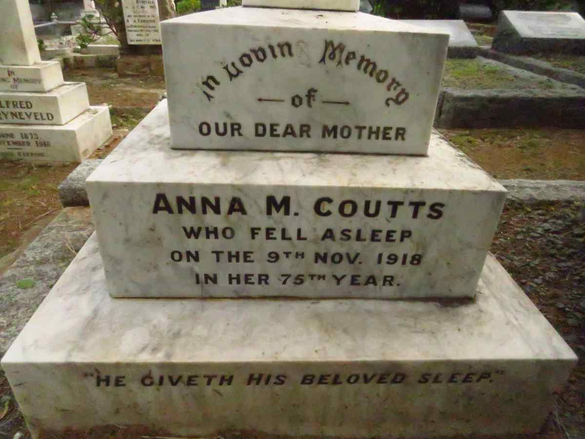 COUTTS Anna M. -1918