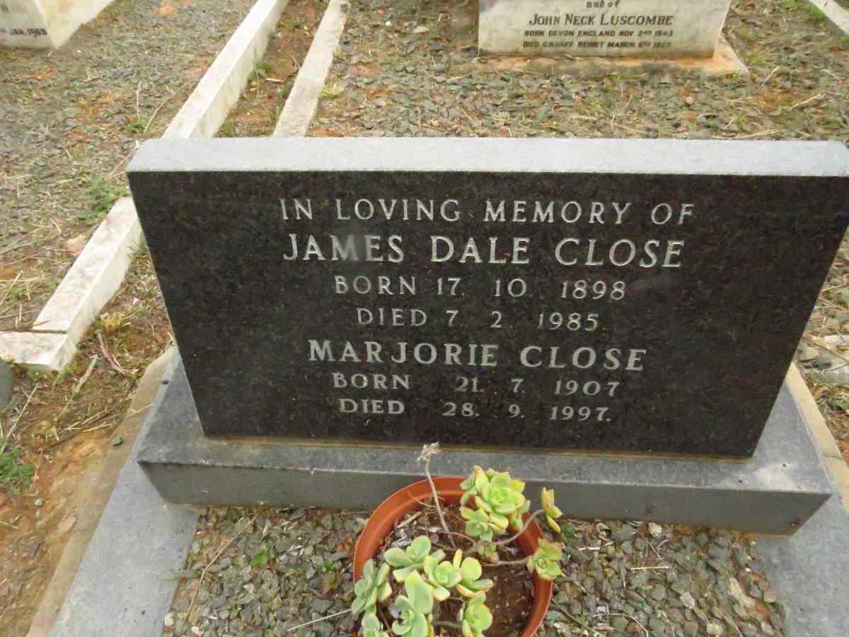 CLOSE James Dale 1898-1985 & Marjorie 1907-1997