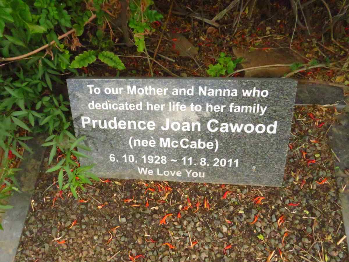 CAWOOD Prudence Joan nee MCCABE 1928-2011