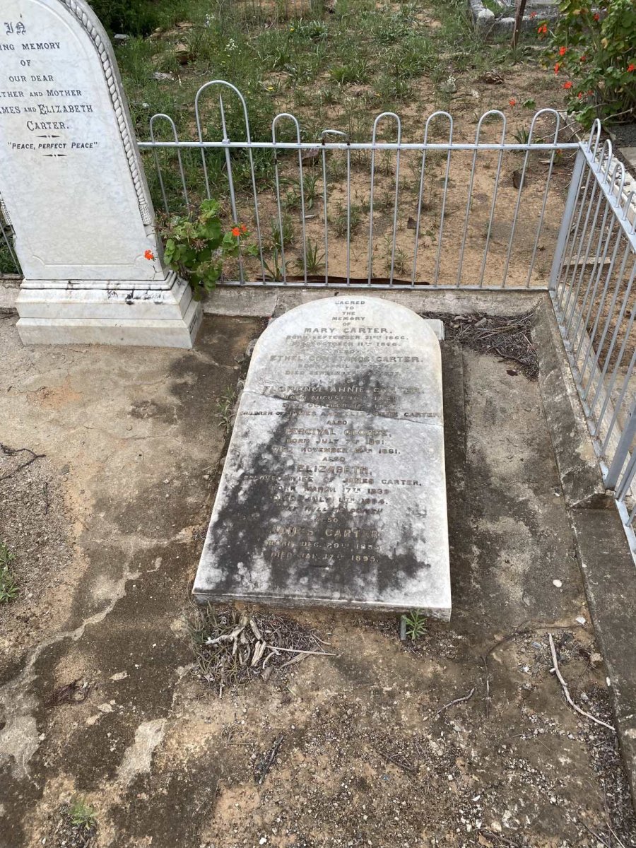 CARTER James 1835-1895 &amp; Elizabeth 1839-1894