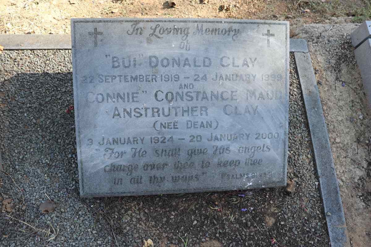 CLAY Donald 1919-1999 & Constance Maud Anstruther DEAN 1924-2000