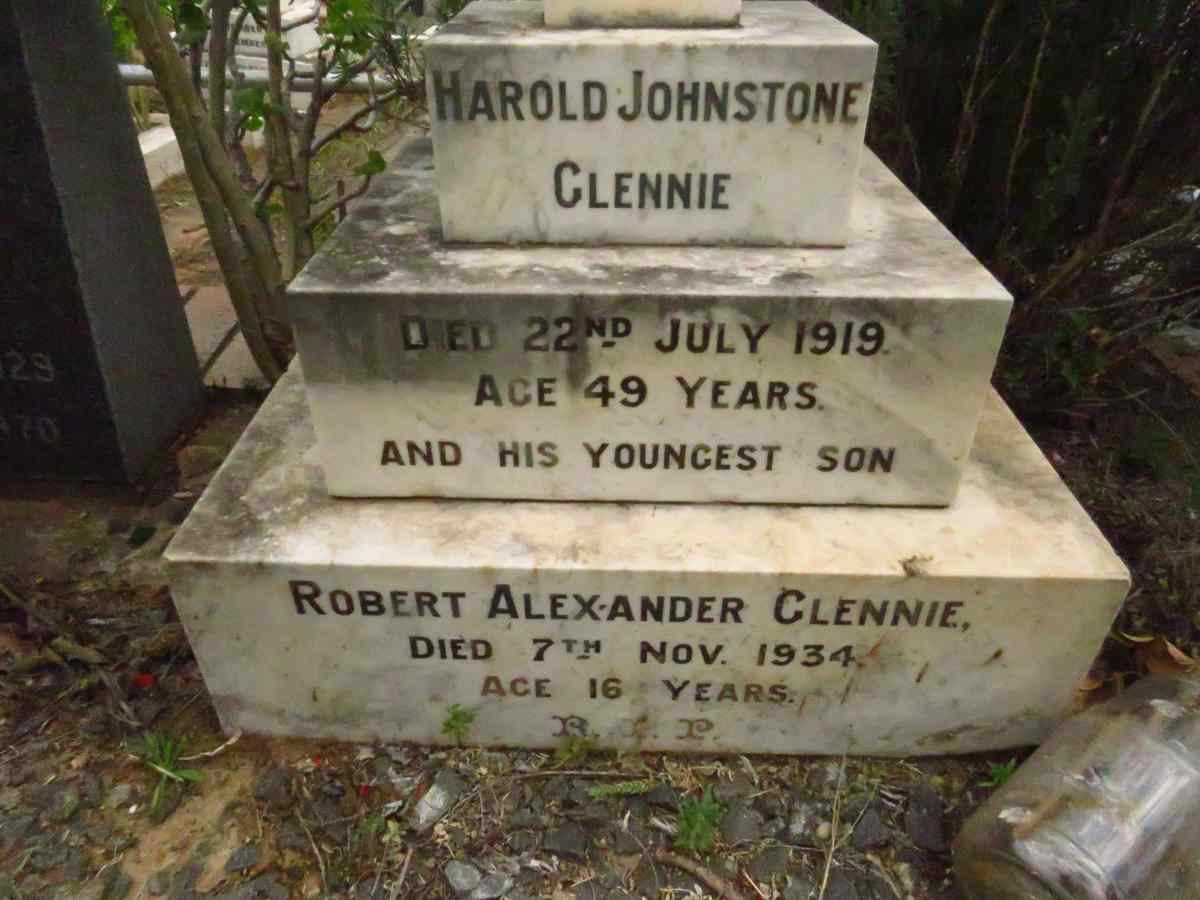 GLENNIE Harold Johnstone -1919 & Charlotte Viola Jessie RUBIDGE ?-? :: GLENNIE Robert Alexander -1934_2
