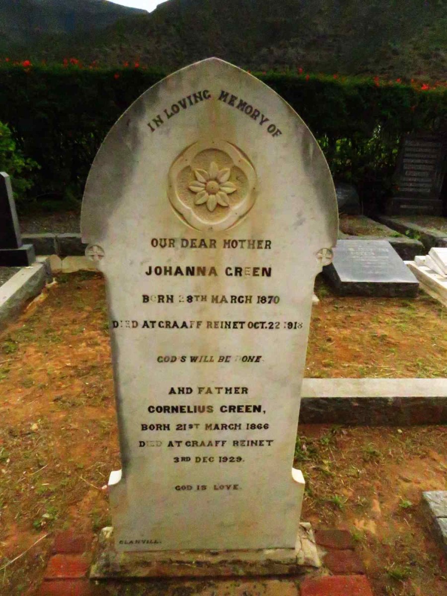GREEN Cornelius 1866-1929 & Johanna 1870-1918