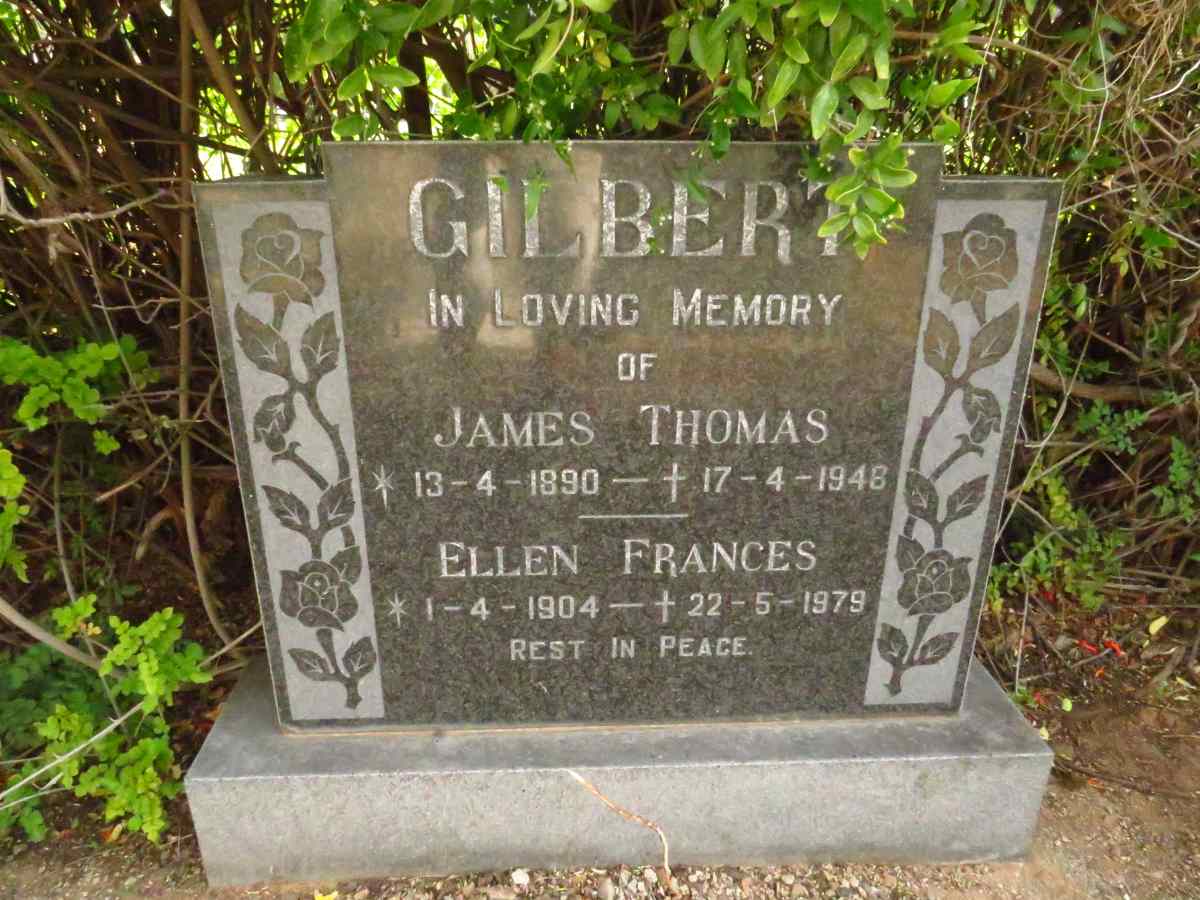 GILBERT James Thomas 1890-1948 & Ellen Frances 1904-1979