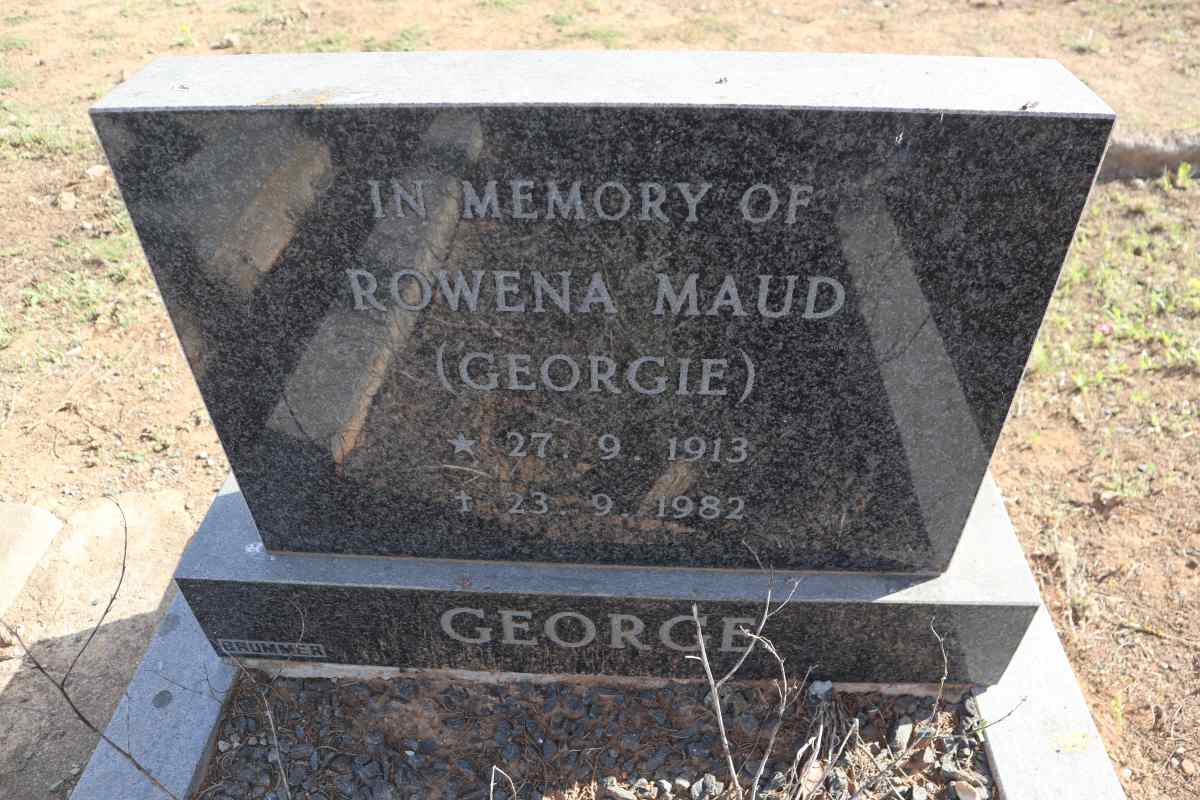 GEORGE Rowena Maud 1913-1982