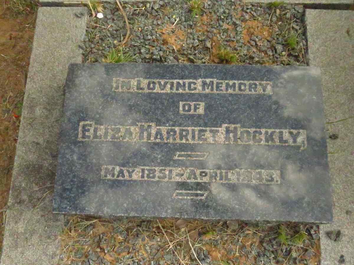 HOCKLY Eliza Harriet 1851-1943