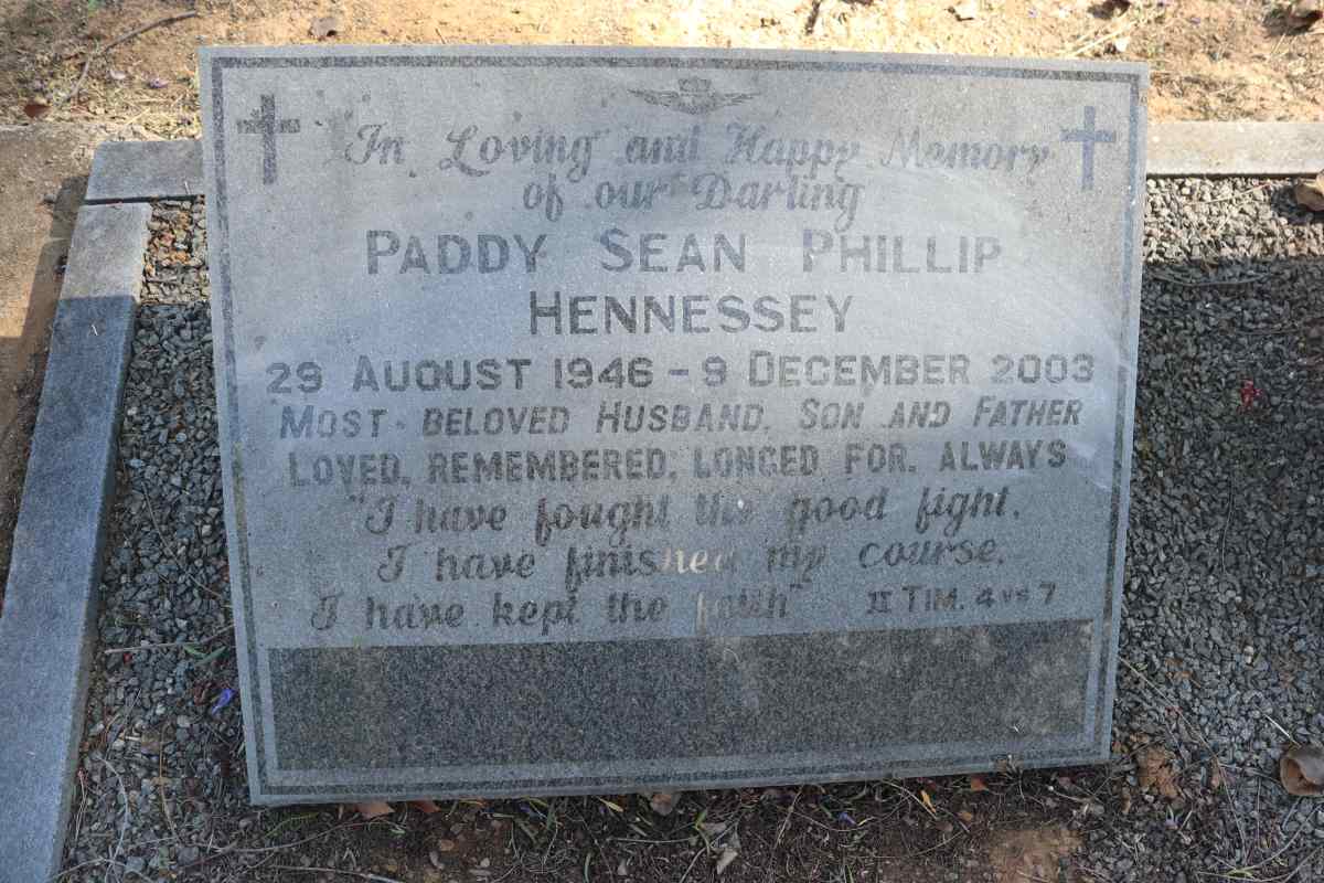 HENNESSEY Paddy Sean Phillip 1946-2003