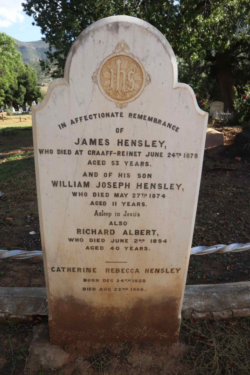 HENSLEY James -1878 & Catherine Rebecca 1828-1904 :: HENSLEY Richard Albert -1894 :: HENSLEY William Joseph -1874