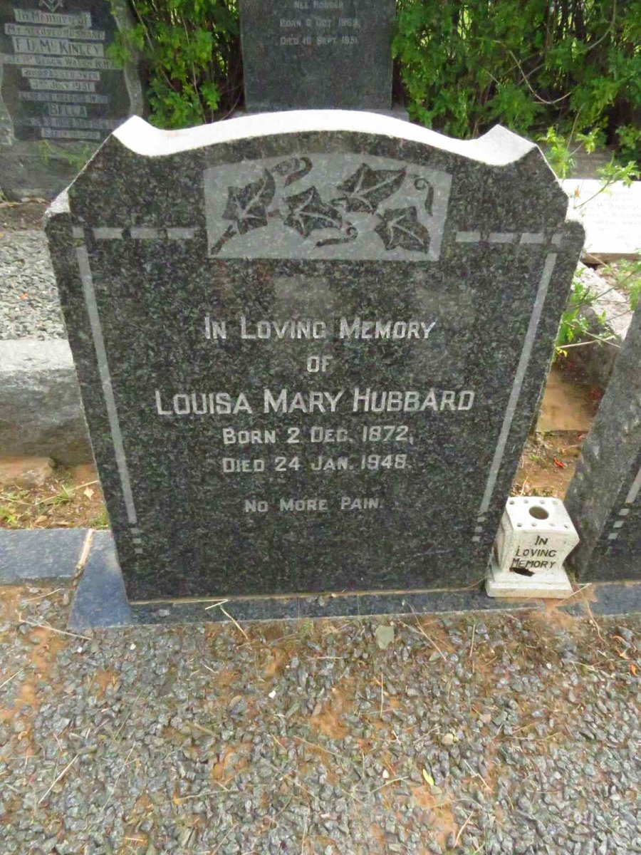 HUBBARD John Edgecombe 1875-1967 & Louisa Mary 1872-1948_2