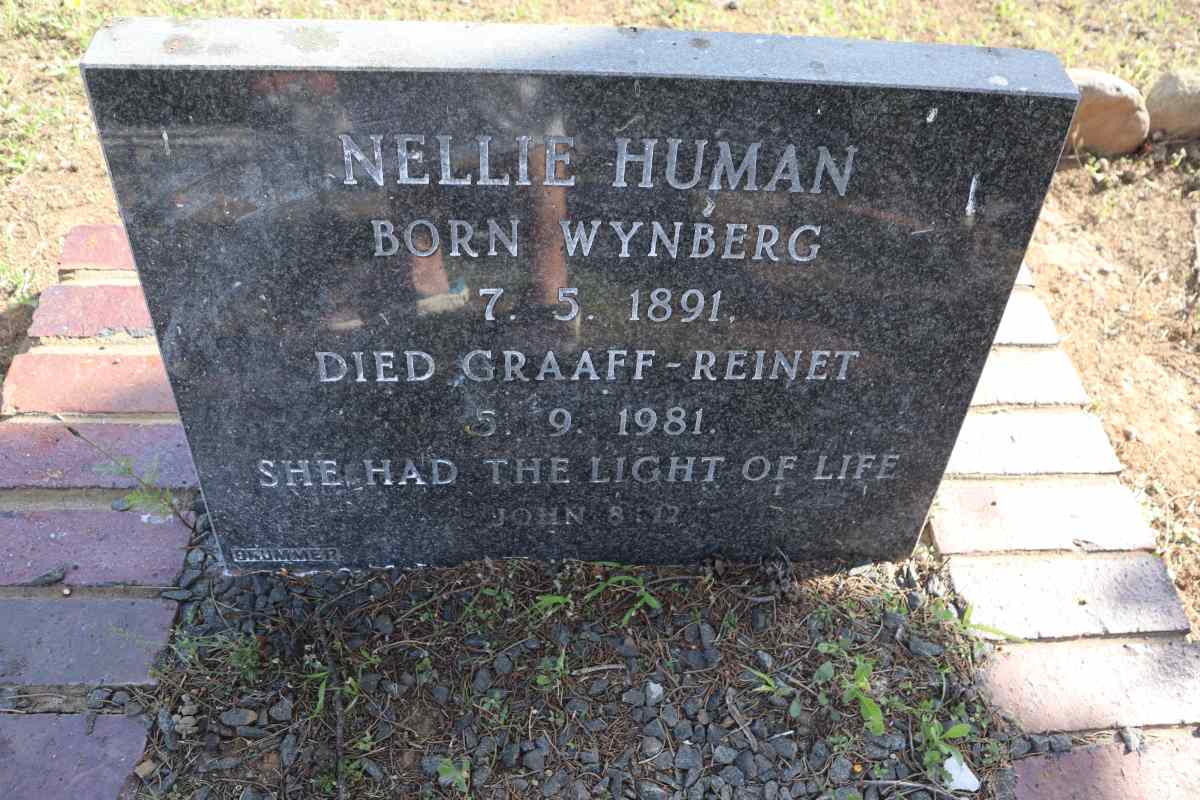 HUMAN Nellie 1891-1981