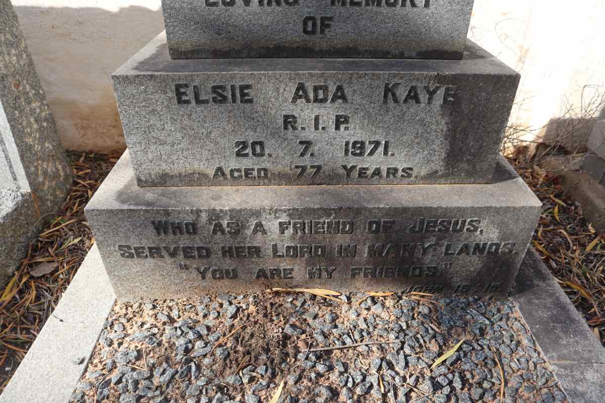 KAYE Elsie Ada -1971