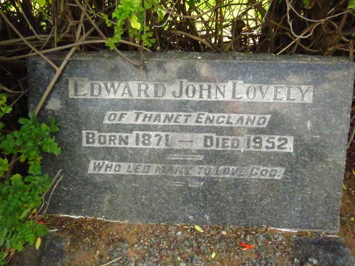 LOVELY Edward John 1871-1952