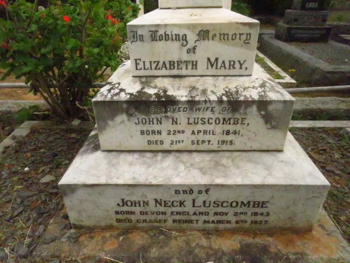 LUSCOMBE John Neck 1843-1927 & Elizabeth Mary 1841-1915  