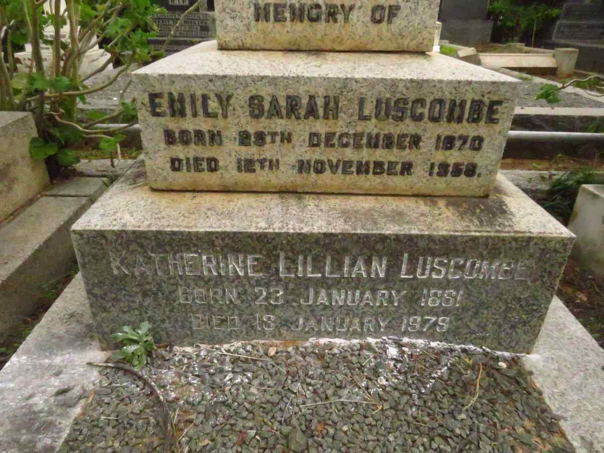 LUSCOMBE Emily Sarah 1870-1958 :: LUSCOMBE Katherine Lillian 1881-1979