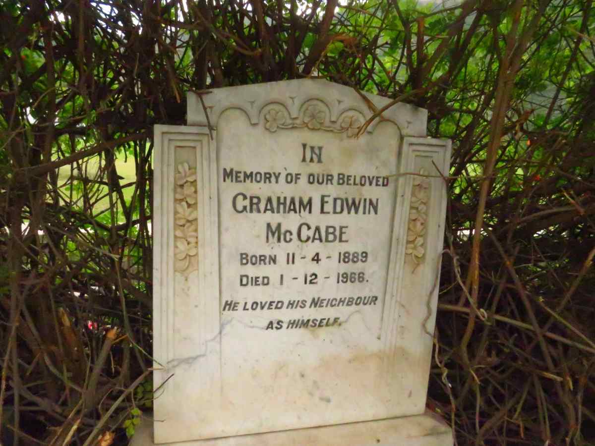 MCCABE Graham Edwin 1889-1966