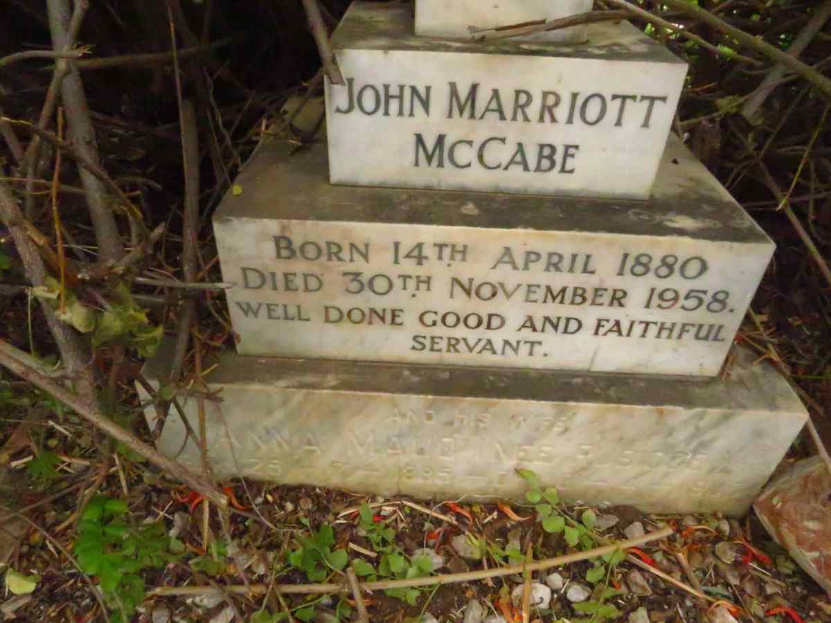 MCCABE John Marriott 1880-1958 & Anna Maud RUBIDGE 1885-1980_1