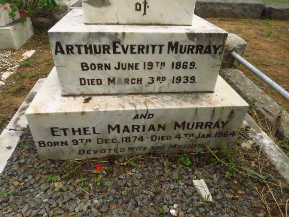 MURRAY Arthur Everitt 1869-1939 & Ethel Marian 1874-1964