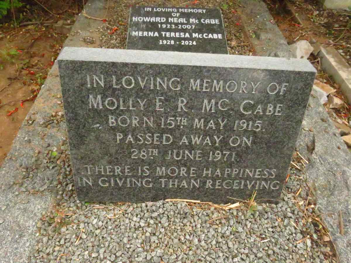 MCCABE Molly E.R. 1915-1971