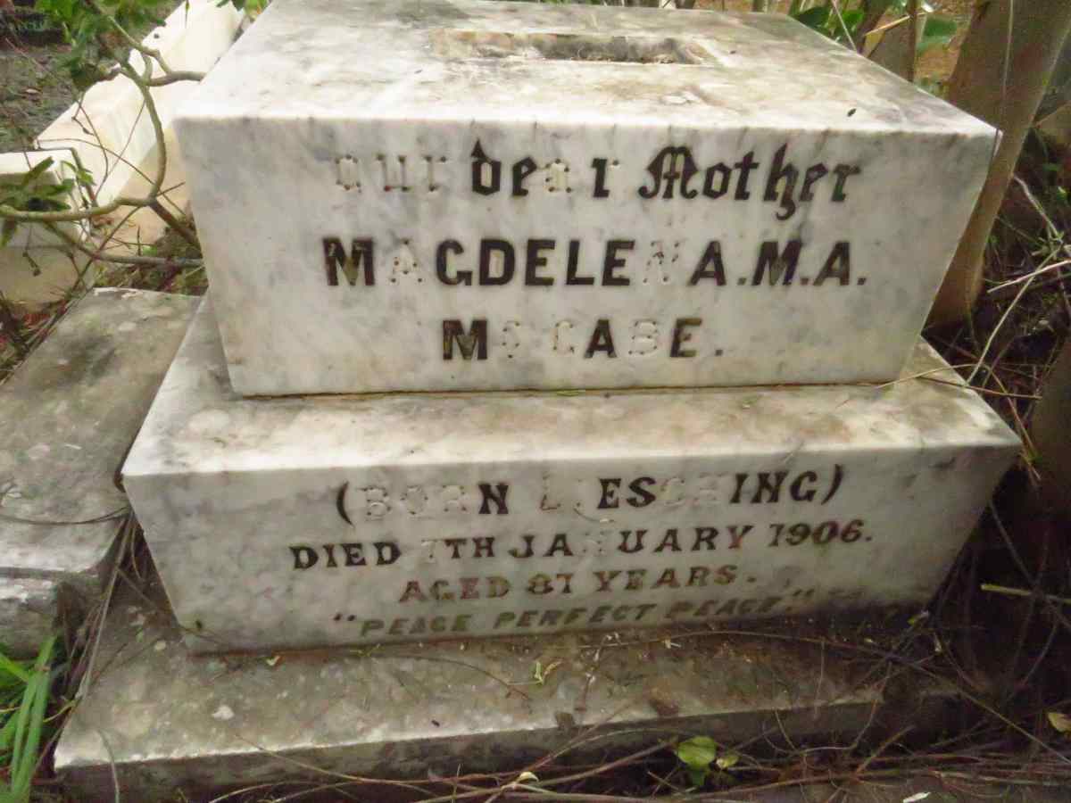 MCCABE Magdelena M.A. nee LIESCHING  -1906