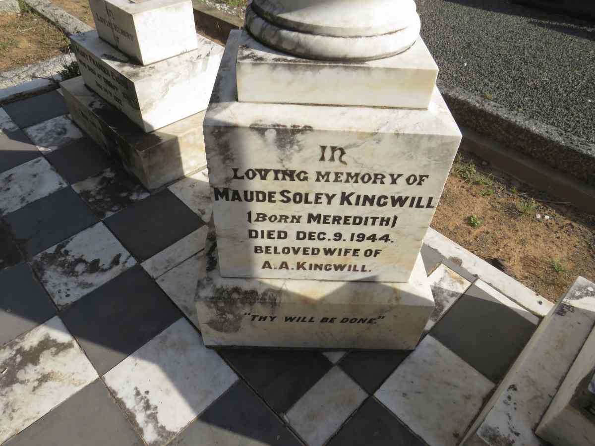 MEREDITH Harry 1864-1939 & Clara EVANS 1860-1942 :: MEREDITH Norman 1897-1927 :: KINGWILL Maude Soley MEREDITH -1944_3