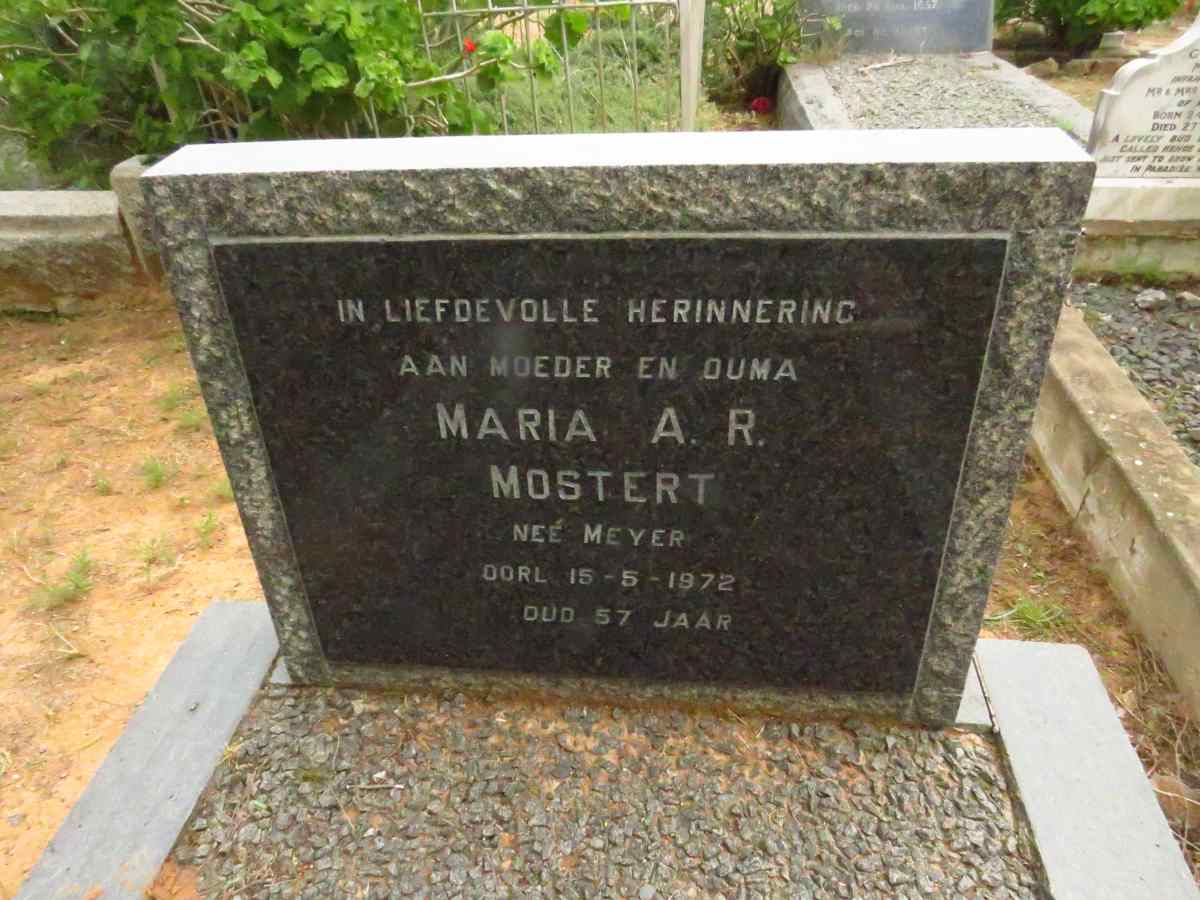 MOSTERT Maria A.R. nee MEYER -1972