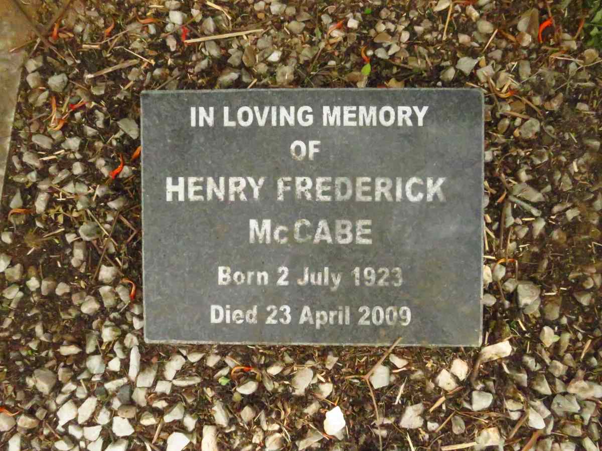 MCCABE Henry Frederick 1923-2009