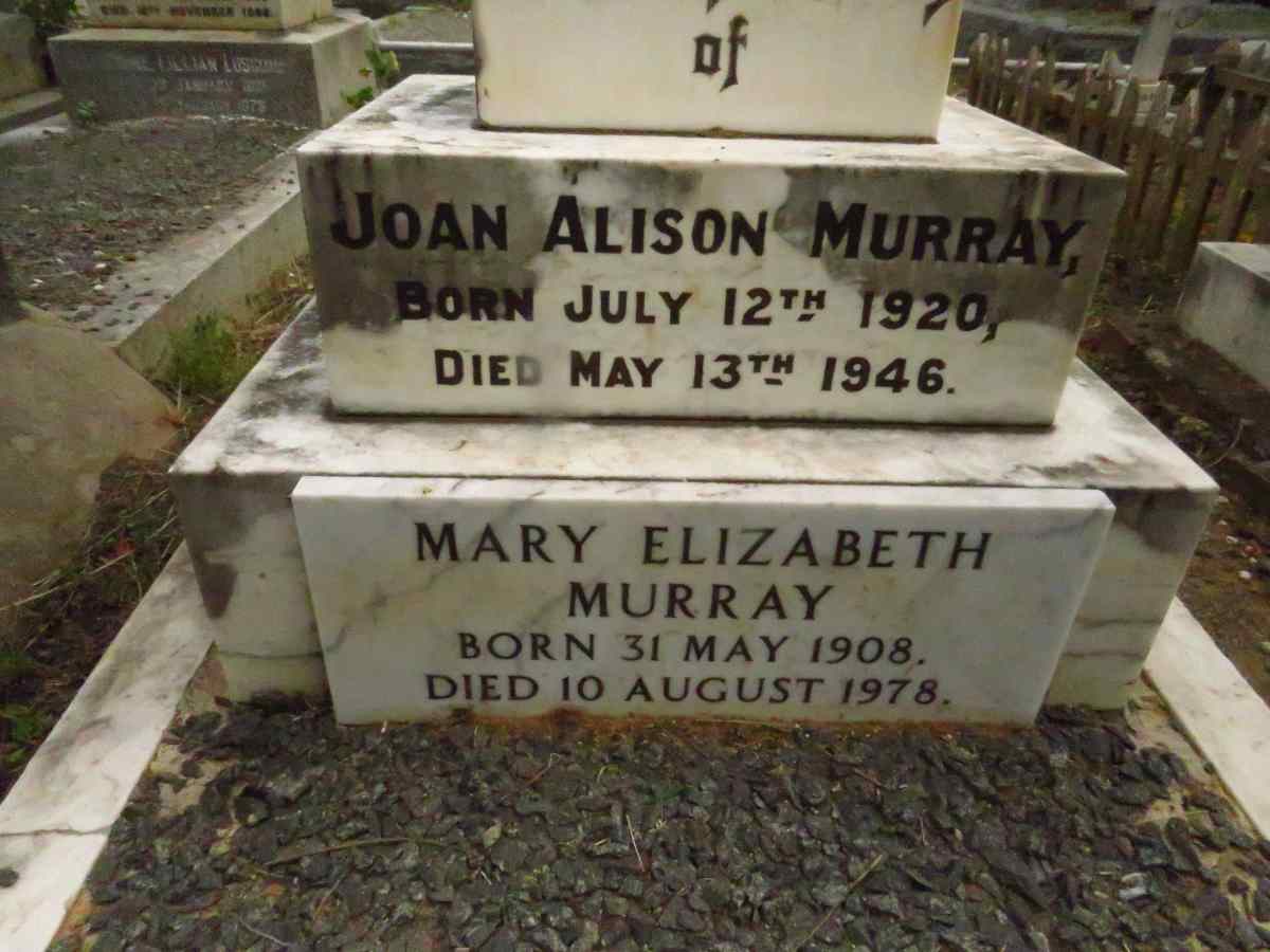 MURRAY Mary Elizabeth 1908-1978 :: MURRAY Joan Alison 1920-1946