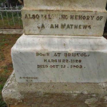 MATHEWS Sarah 1828-1903