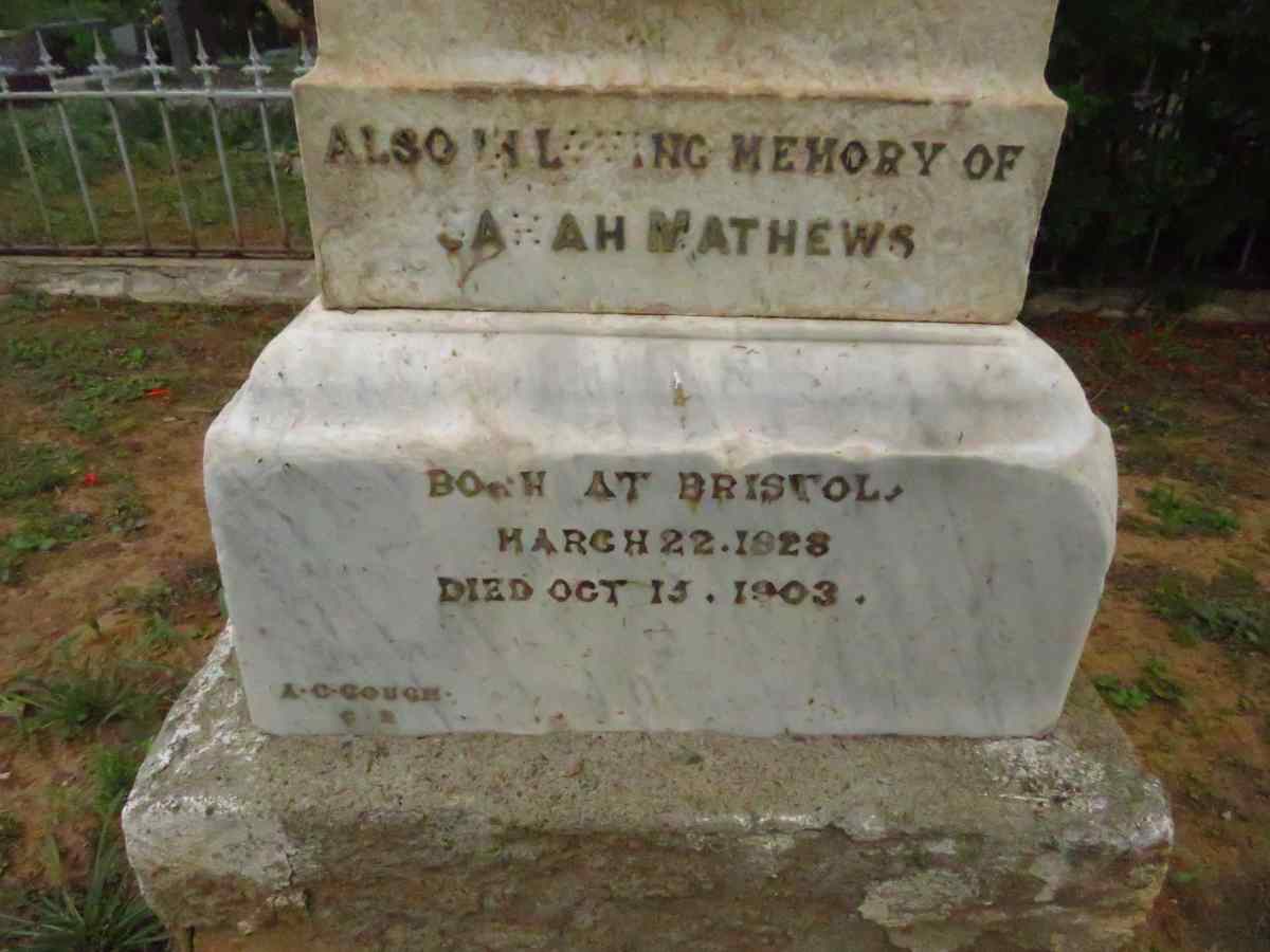 MATHEWS Sarah 1828-1903