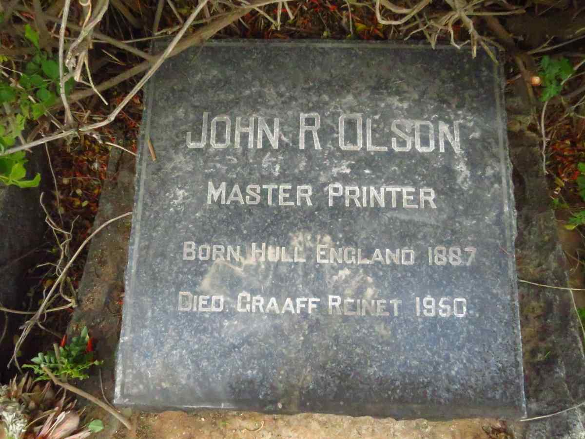 OLSON John R. 1887-1950