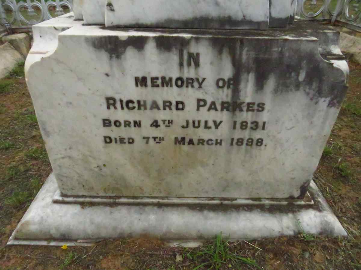 PARKES Richard 1831-1898 & Sarah Carey -1892 :: PARKES Richard Henry 1868-1896 :: PARKES Janie -1899_1