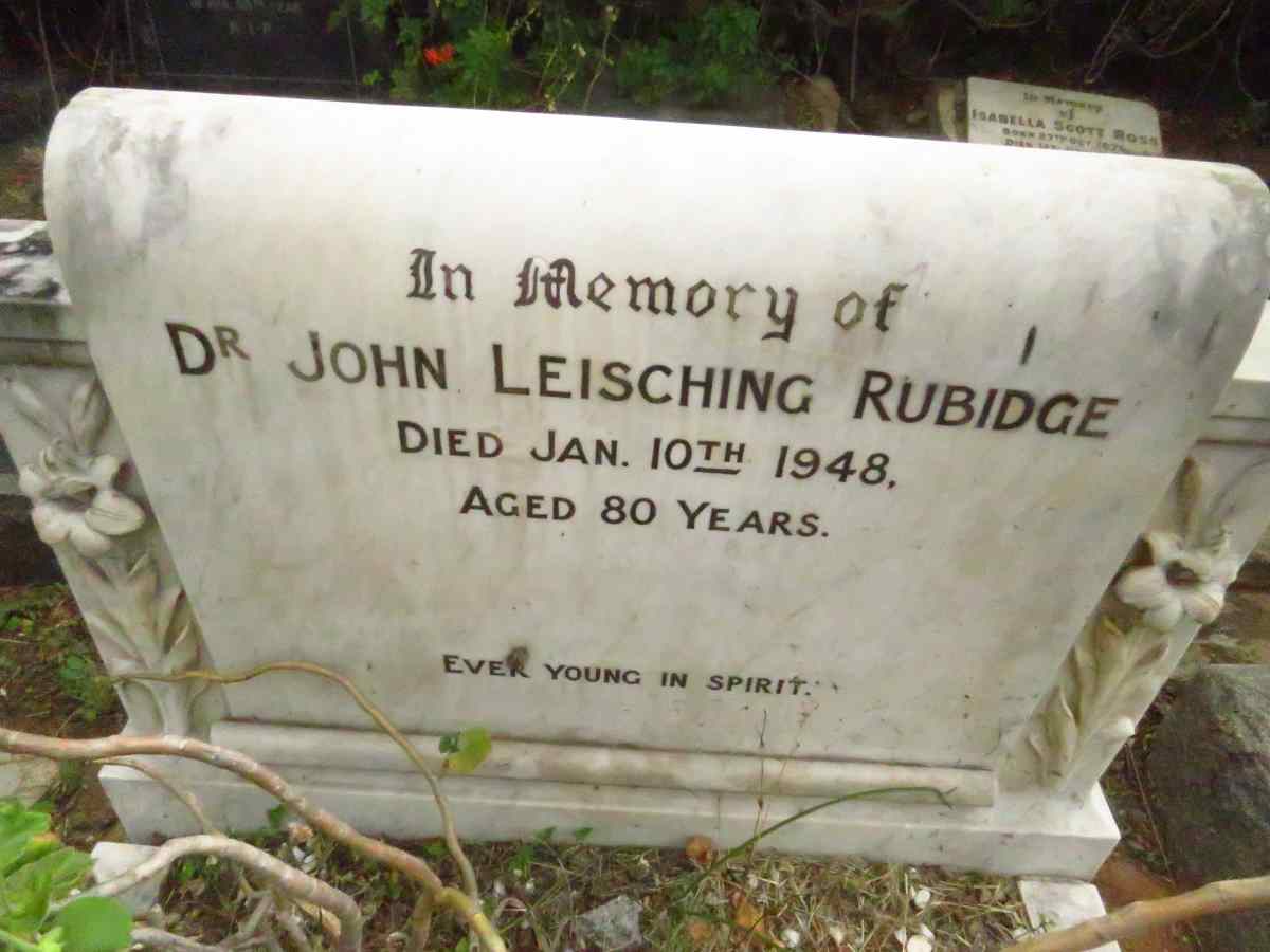 RUBIDGE John Leisching -1948