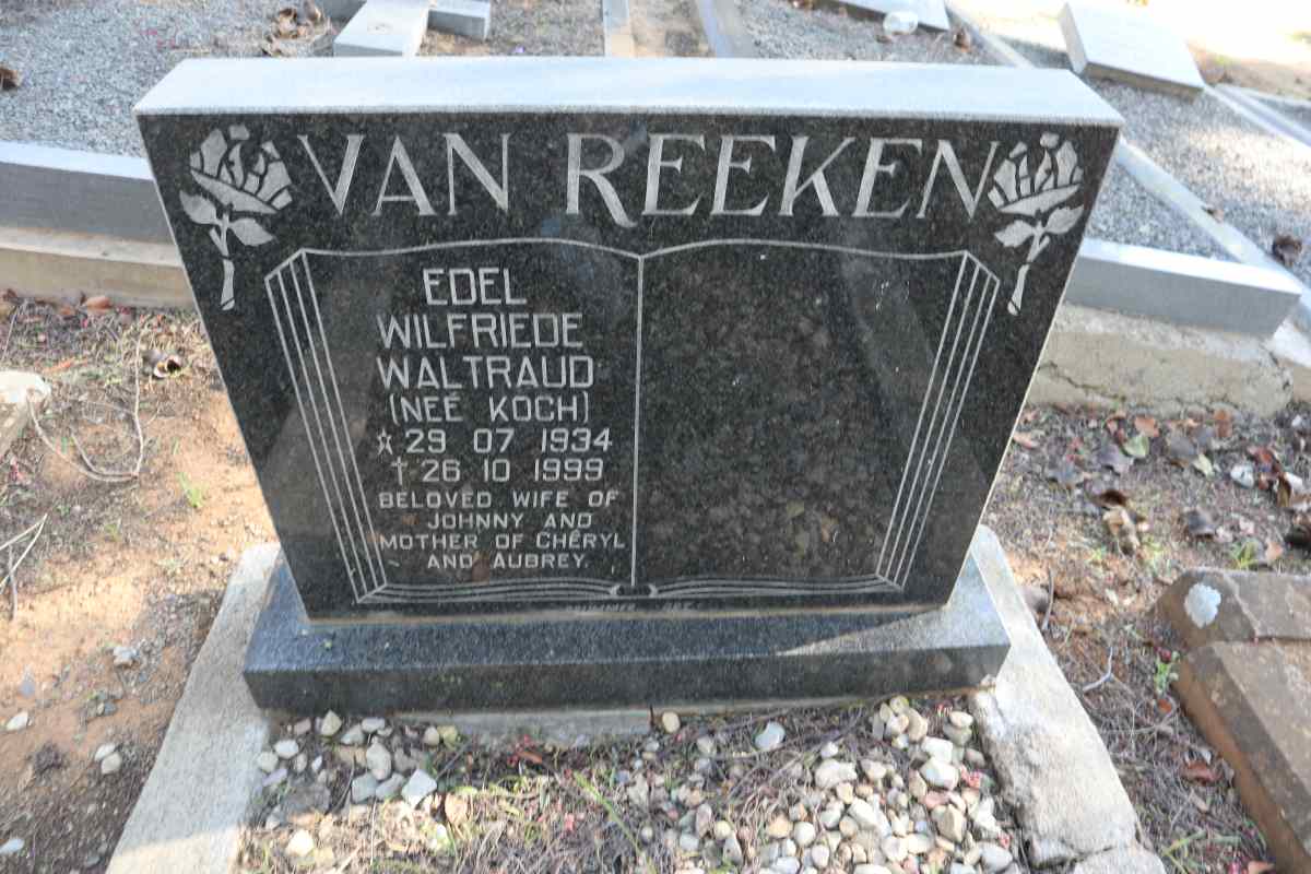 REEKEN Edel Wilfriede Waltraud, van nee KOCH 1934-1999