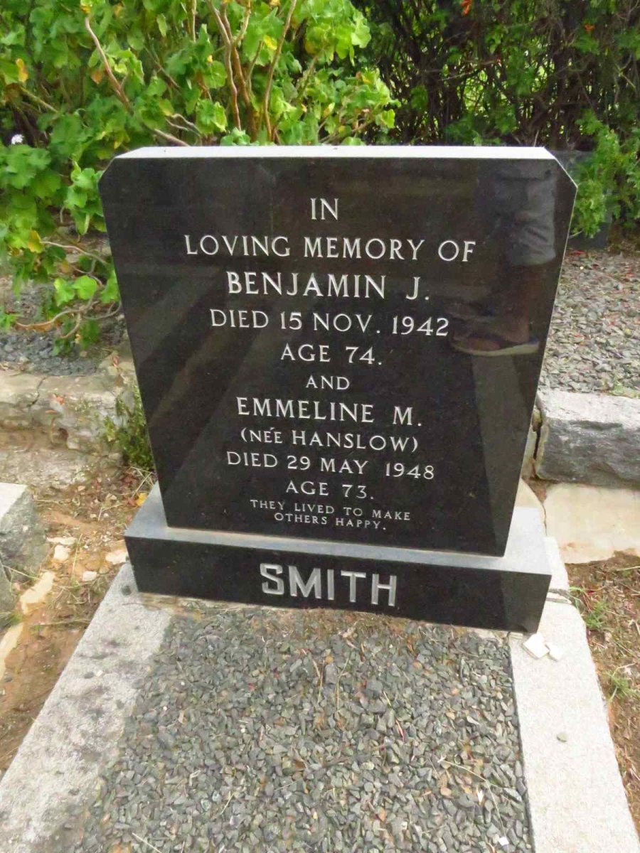 SMITH Benjamin J. -1942 & Emmeline M. HANSLOW -1948