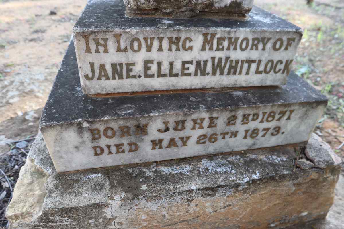 WHITLOCK Jane Ellen 1871-1873