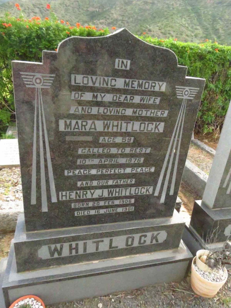 WHITLOCK Henry J. 1906-1981 & Mara -1976
