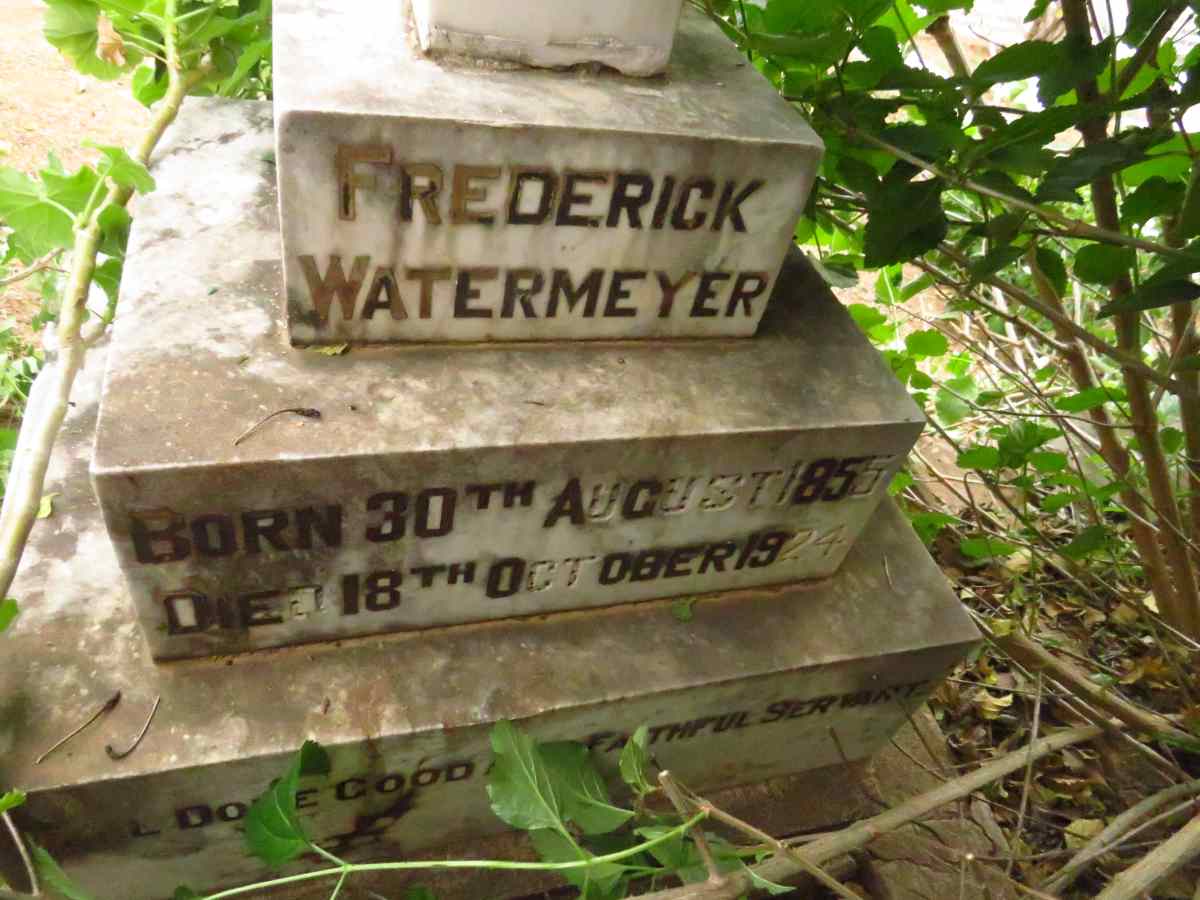 WATERMEYER Frederick 1855-1924