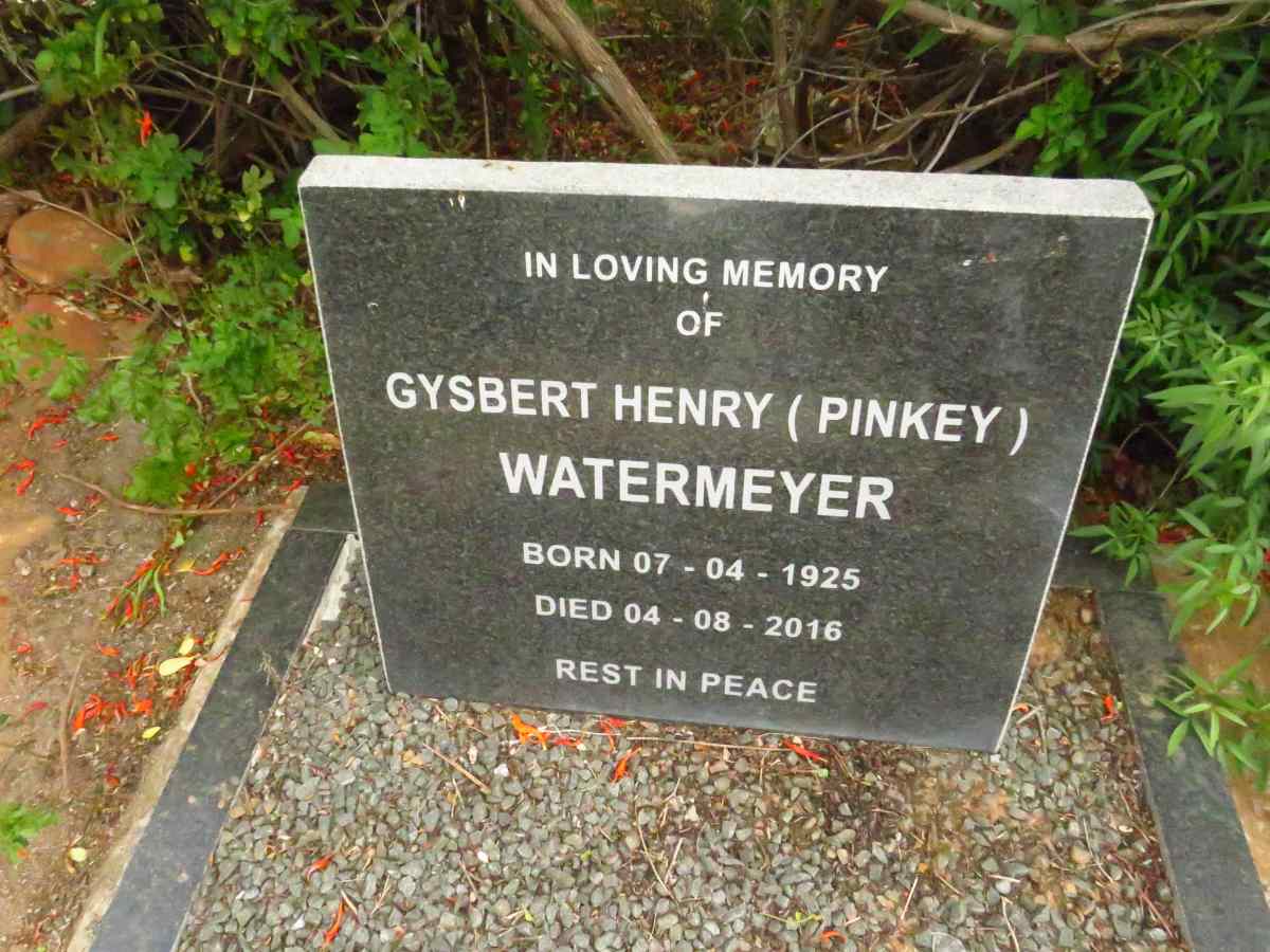 WATERMEYER Gysbert Henry 1925-2016