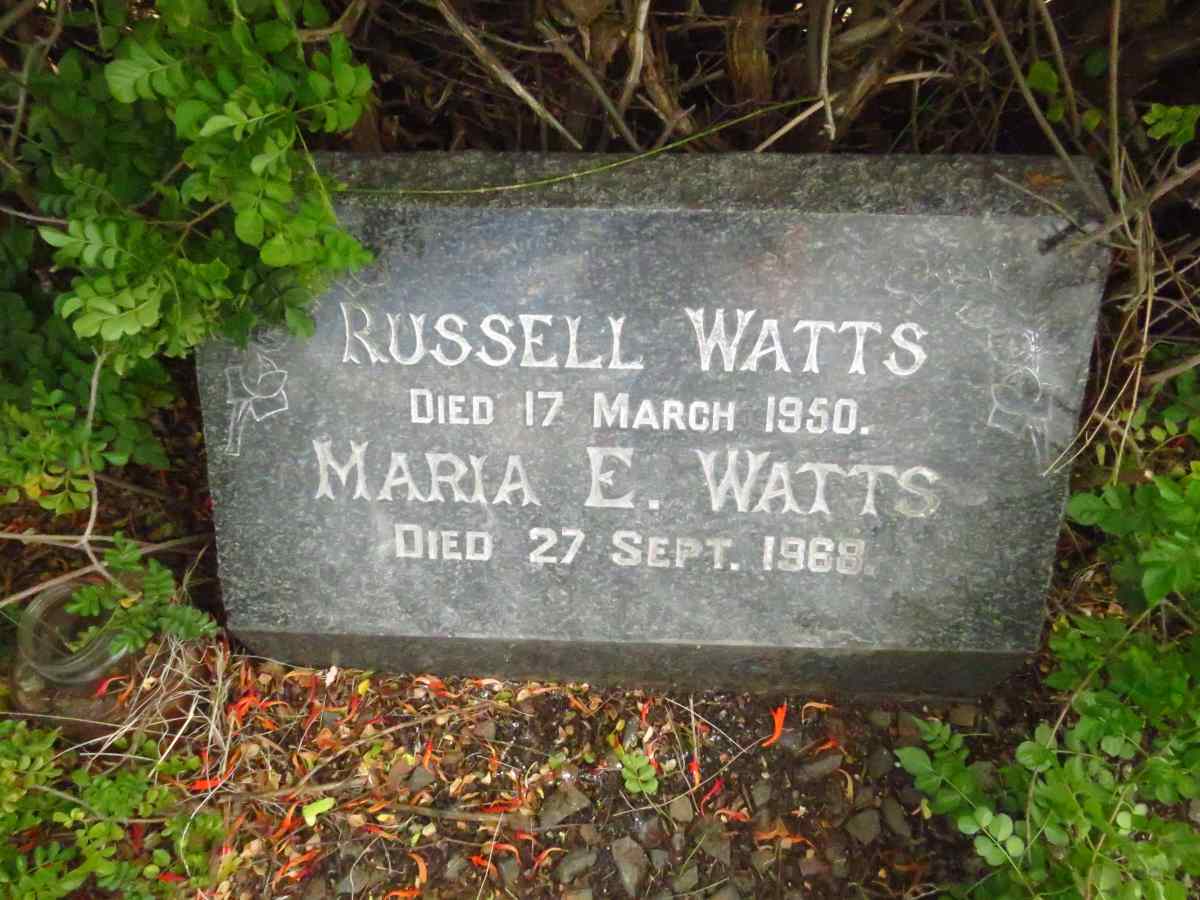 WATTS Russell -1950 & Maria E. -1968