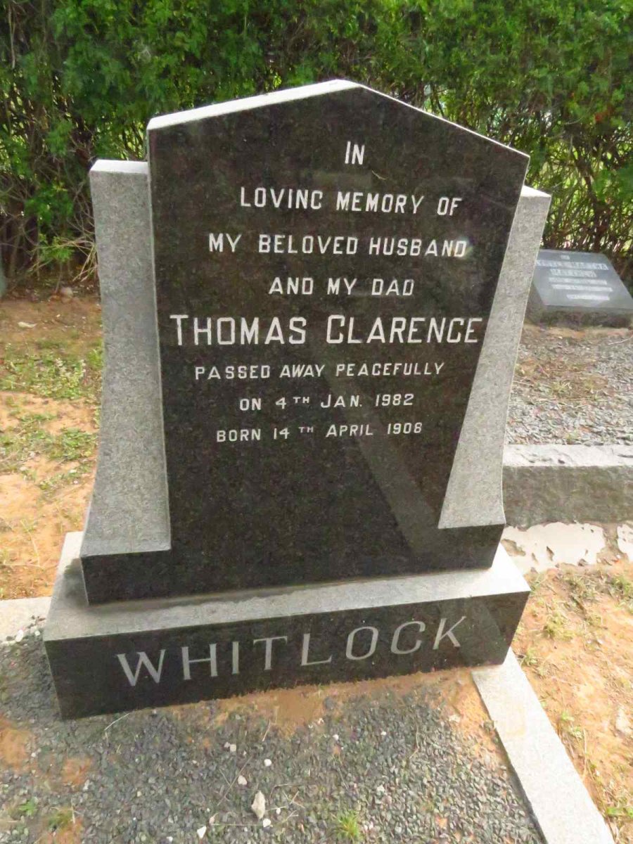 WHITLOCK Thomas Clarence 1908-1982